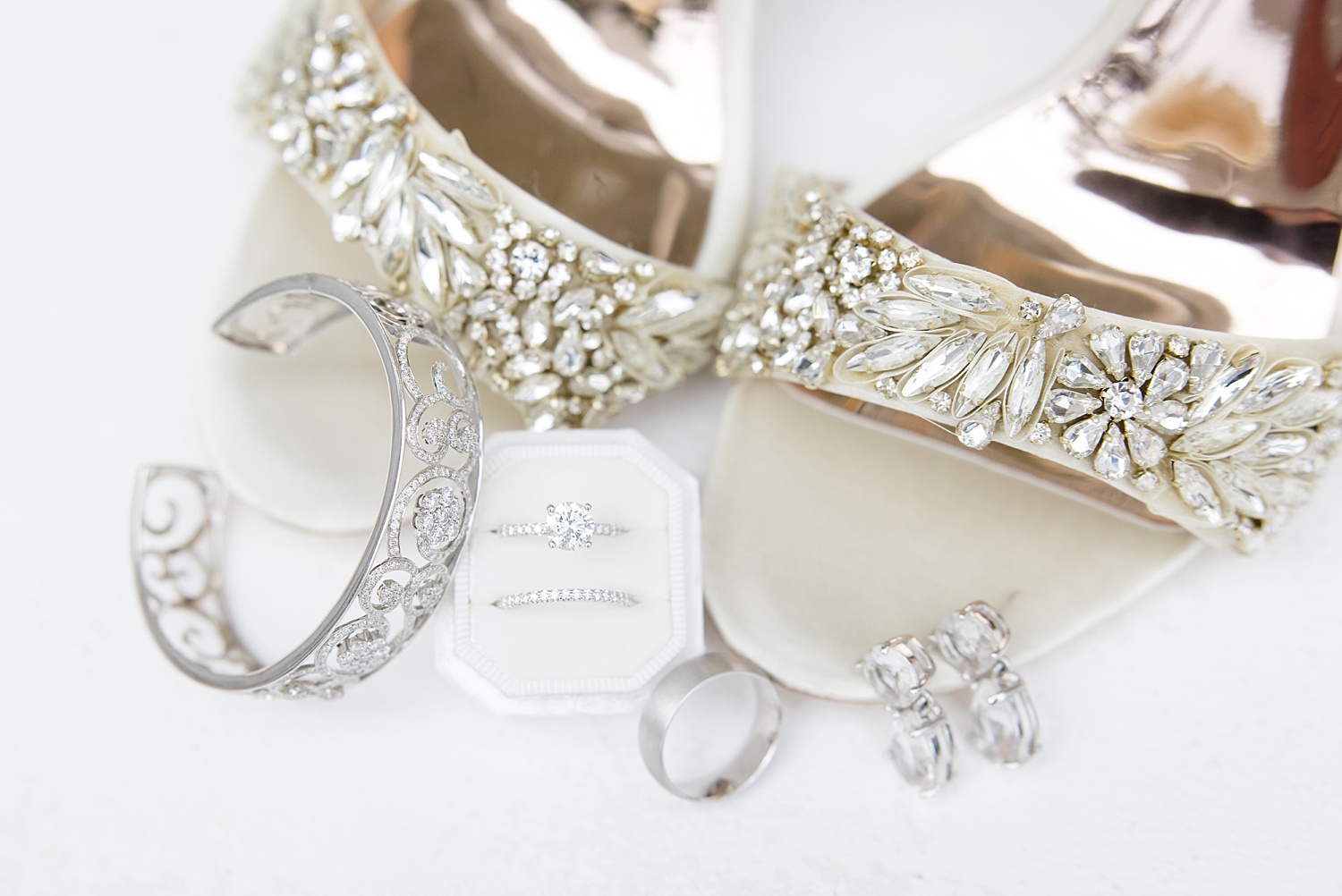 wedding shoes and bridal details