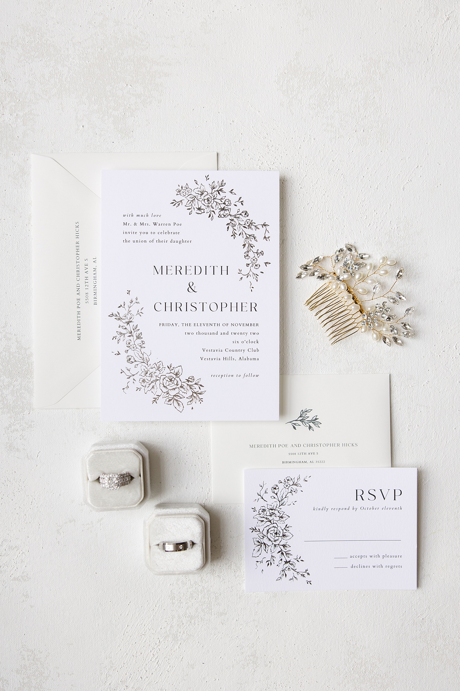 classic and sophisticated wedding invitations