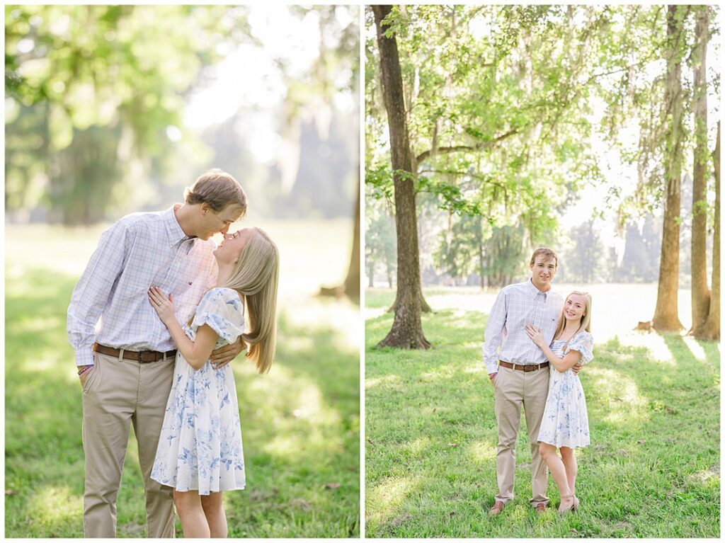 engagement session at Jackson Lake Island and the Montgomery State Capitol was full of charm, Spanish moss, and spring flowers.